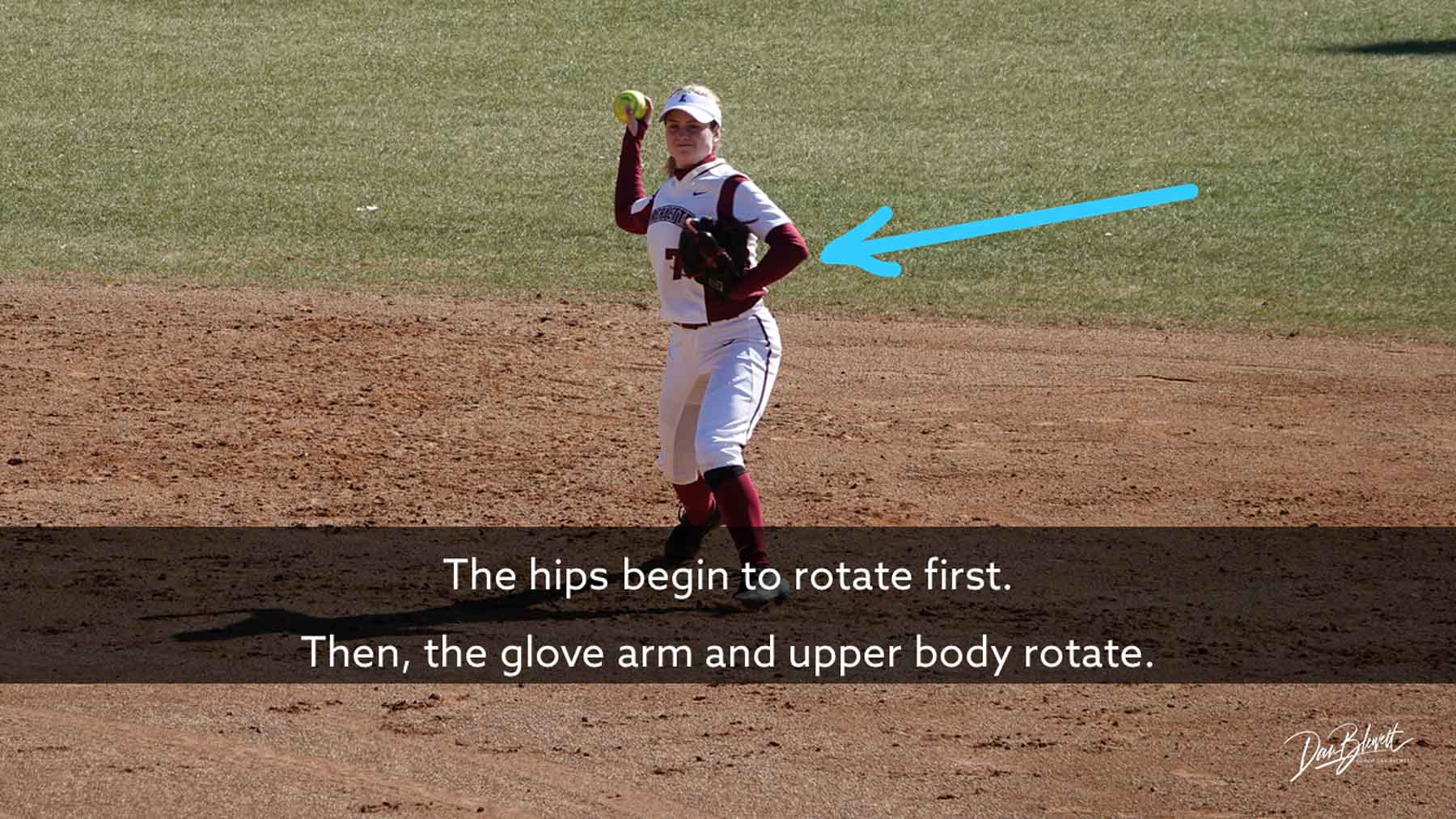 glove arm technique softball