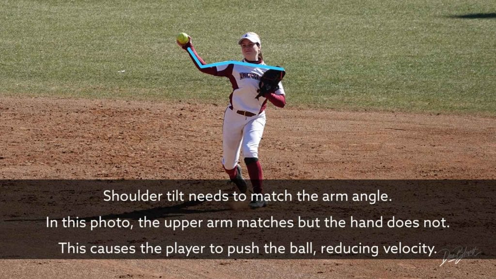 low elbow fastpitch softball throwing