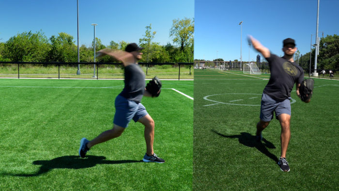 arm acceleration throwing motion